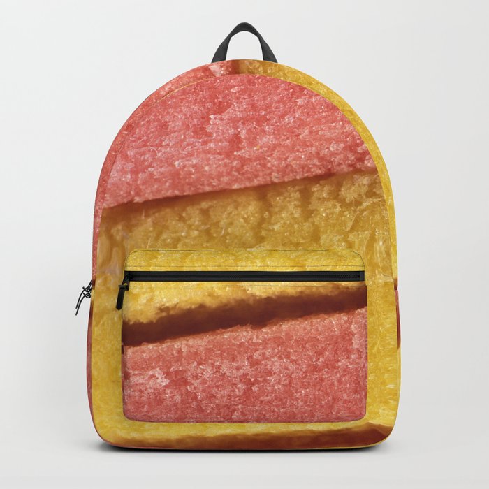 Yellow Peach Colored Bubble Gum Texture Backpack