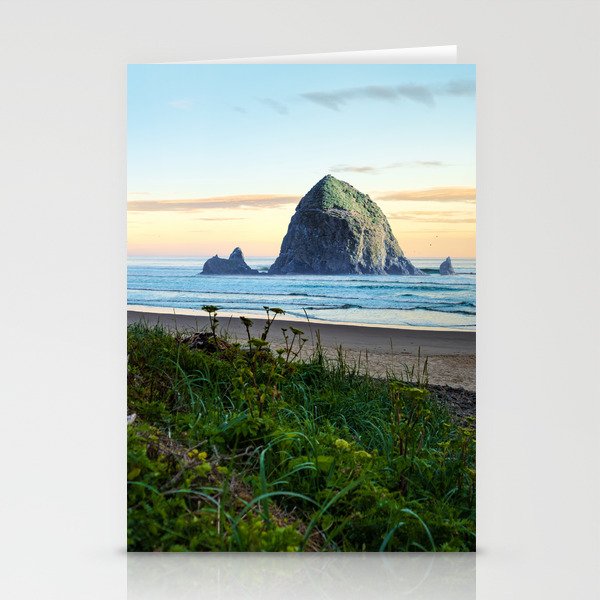 Haystack Rock Surreal Views | Travel Photography and Collage #2 Stationery Cards