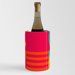 Pop Art Geometric Bauhaus Pattern Design  Wine Chiller