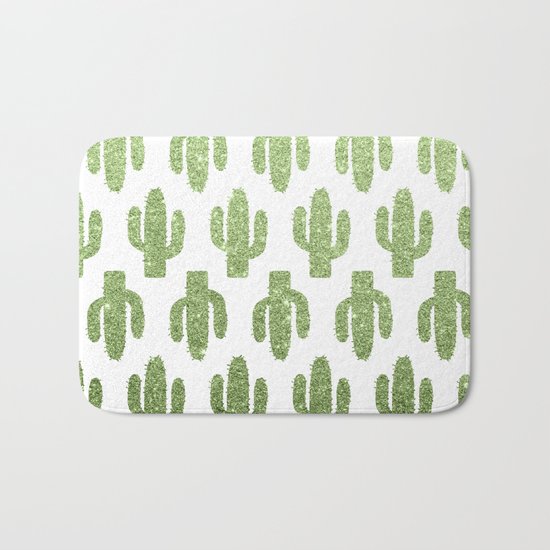 Glitter Cacti Bath Mat