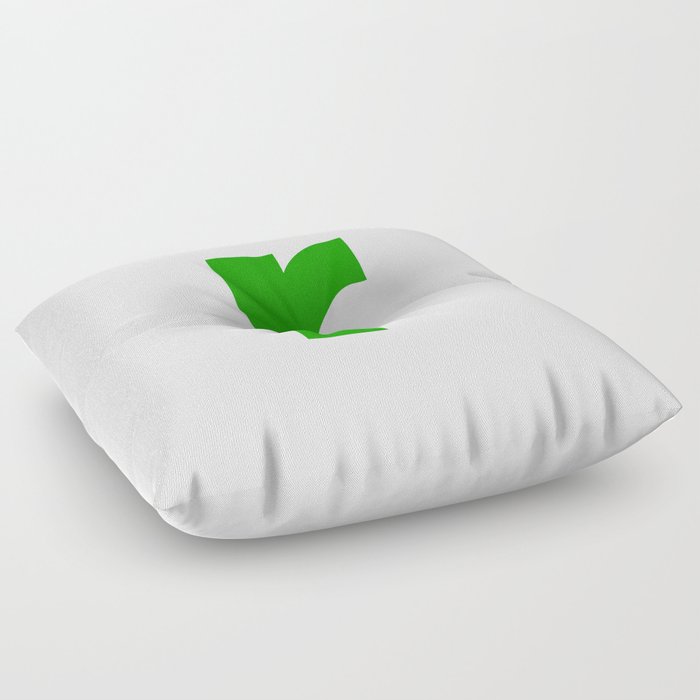 letter R (Green & White) Floor Pillow