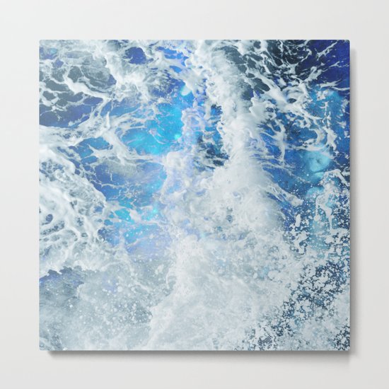 Blue Ocean Glow Metal Print