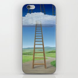 Surrealist Landscape Cloud Ladders Path Spiritual Mountains Weird Art iPhone Skin