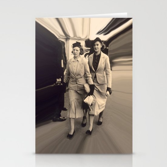 Caught off guard by a street photographer - the war years Stationery Cards