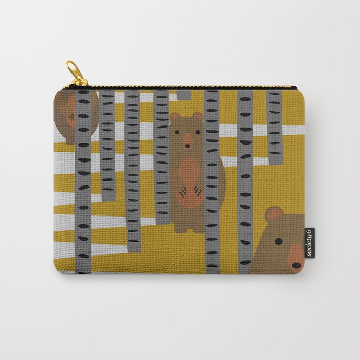 Bears hiding in the woods Carry-All Pouch