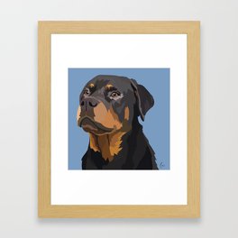 Rottweiler Portrait Framed Art Print