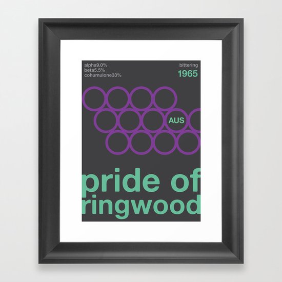 pride of ringwood//single hop Framed Art Print
