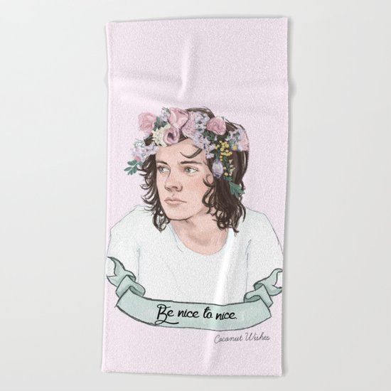 Be nice to nice Beach Towel