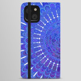 Blue Floral Mandala iPhone Wallet Case