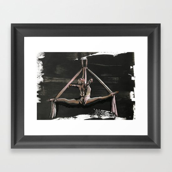 Subtle Splits Triangle Framed Art Print