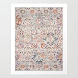 Bohemian Traditional Vintage Old Moroccan Fabric Style Art Print