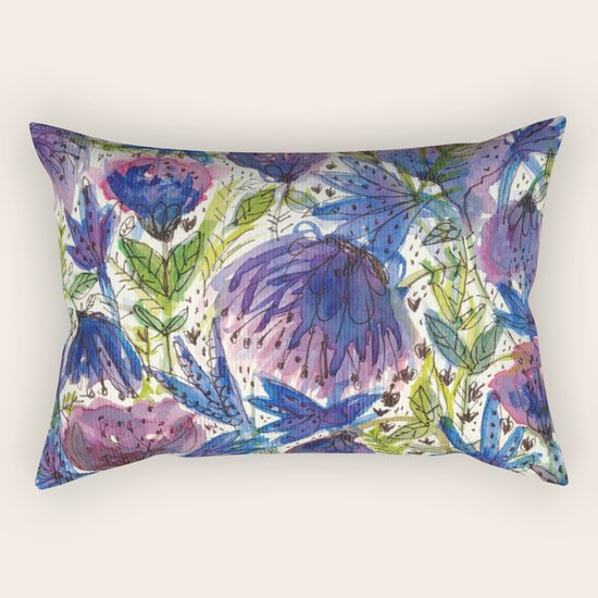 Wild Flowers Rectangular Pillow
