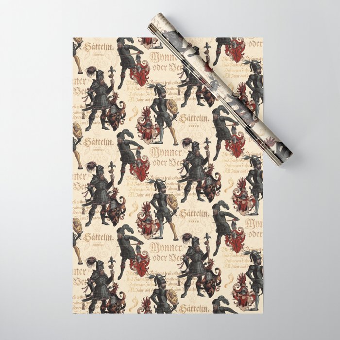 Medieval Knights in Shining Armor Wrapping Paper