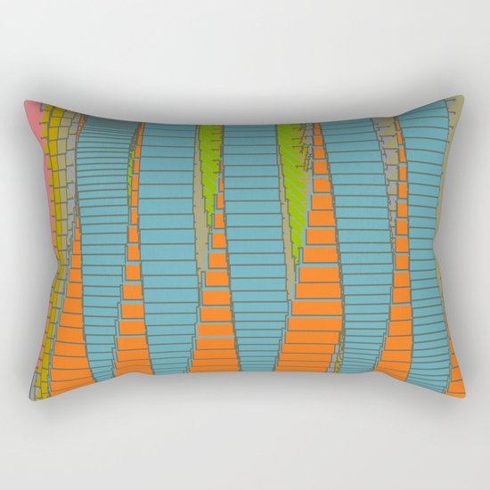 Fabulous Lights on Boulevard Glass Buildings Rectangular Pillow
