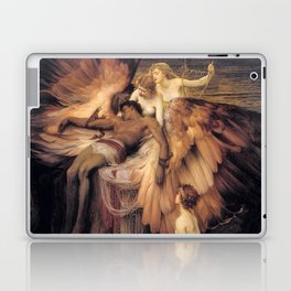 Flying too close to the sun; the lament for Icarus by the angels portrait painting by Herbert Draper  Laptop Skin