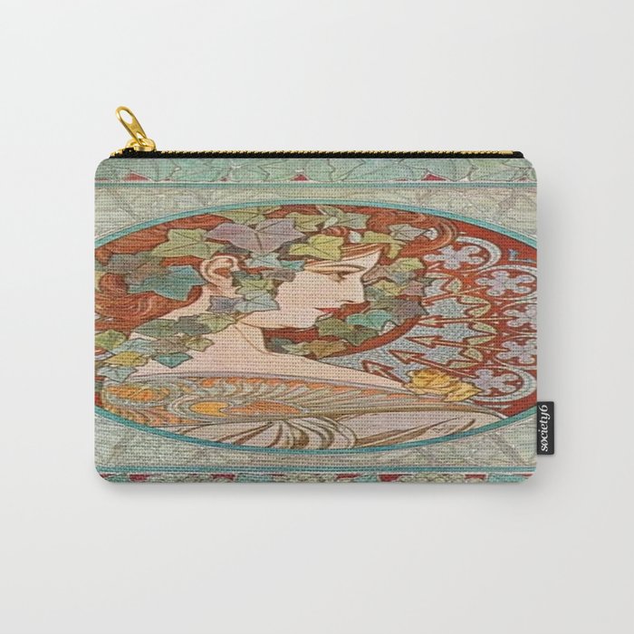 Alphonse Mucha Ivy (1860 – 1939),No.1, Carry-All Pouch