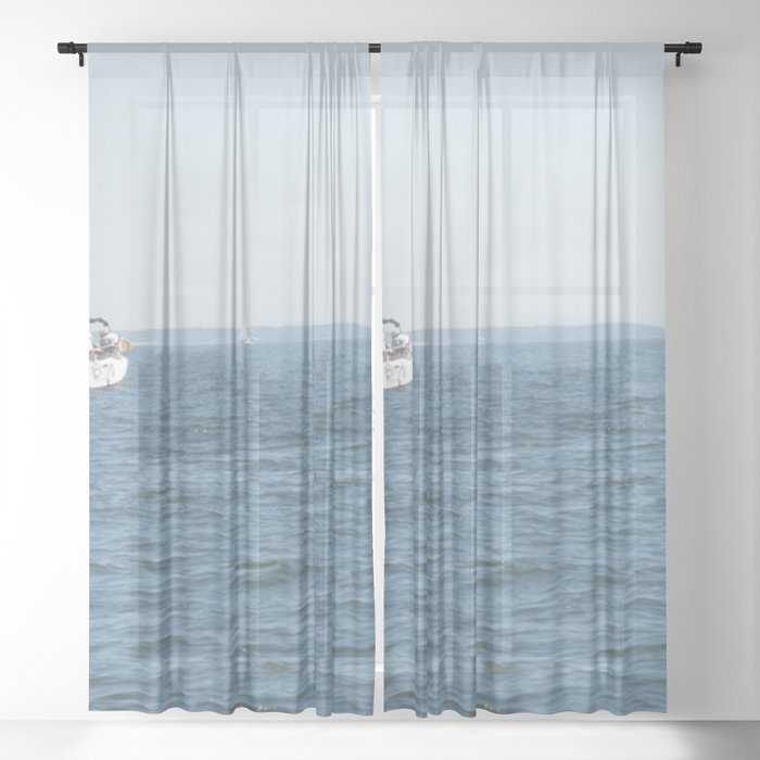 Sweet Day On The Bay Sheer Curtain By Lmoloneyphoto Society6