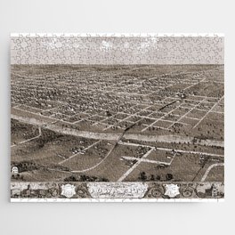 Iowa City vintage pictorial map Jigsaw Puzzle