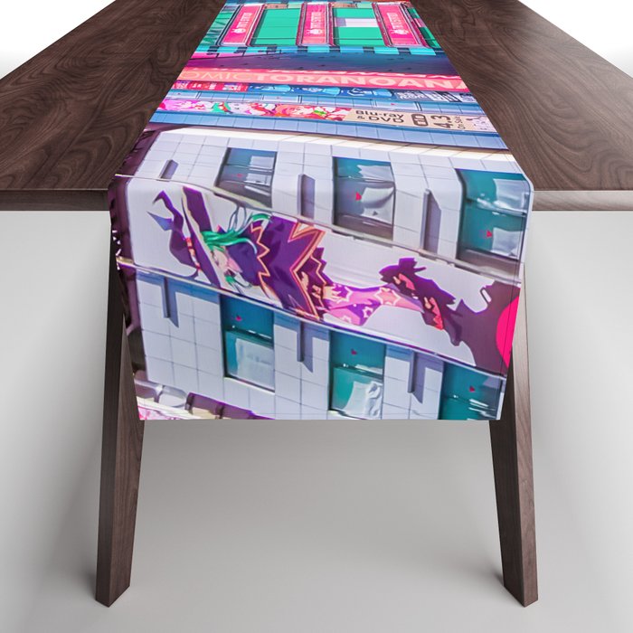 Japan Photography - Colorful Buildings In Japan Table Runner