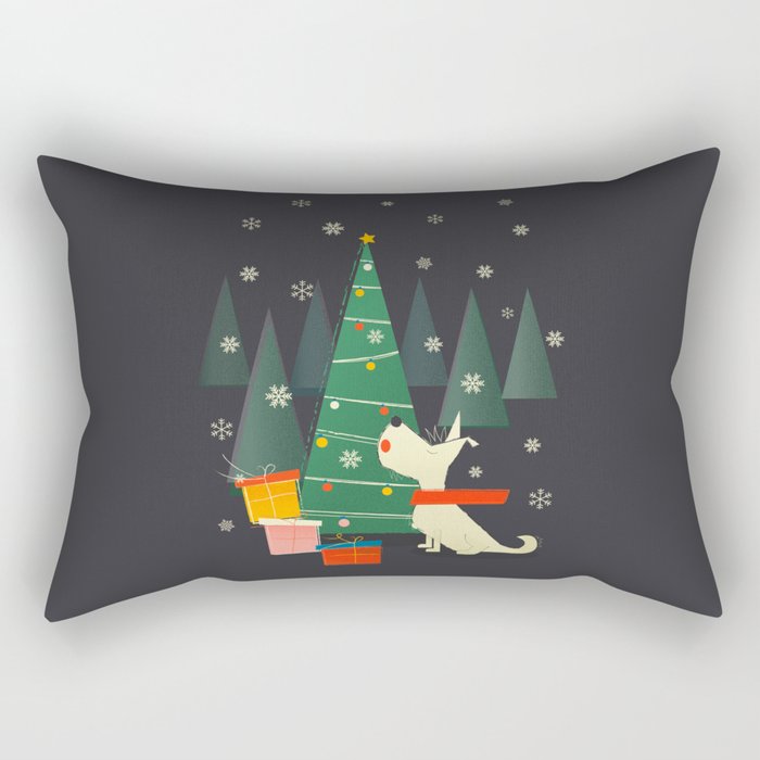 Little White Christmas Westie Rectangular Pillow