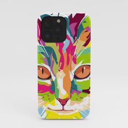 Cat Colorful Splash iPhone Case | Illustration, Digital, Abstract, Colorful, Vector, Simple, Graphicdesign, Splash, Art, Cat 