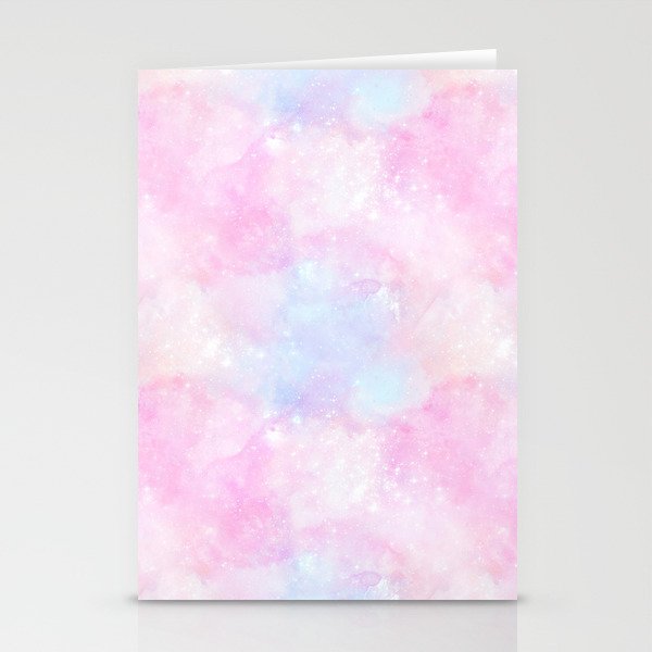 Pink Pastel Galaxy Painting Stationery Cards
