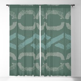 I Love You, Forest Green Airbrush Pattern Blackout Curtain