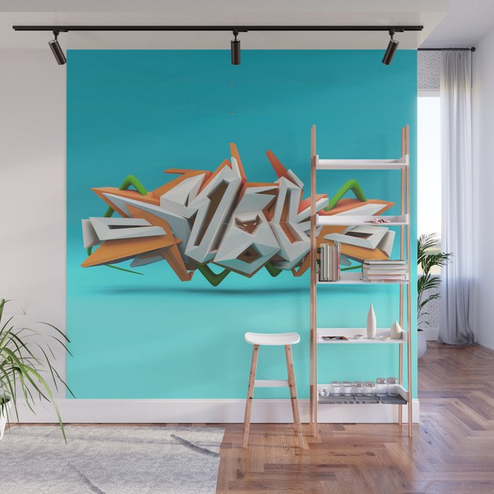 Graffiti Letters 3d Wall Mural By Gerrygrafix Society6