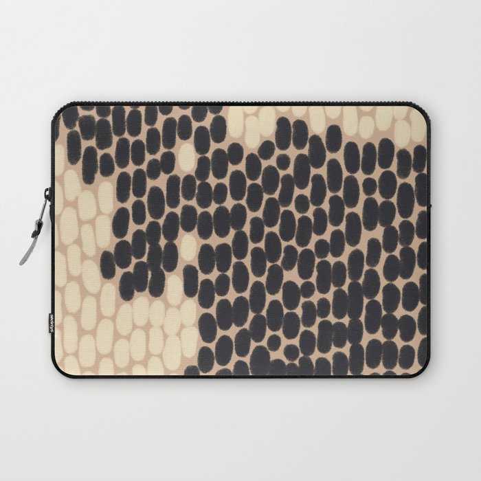 Abstract neutral design in cream, brown and black Laptop Sleeve