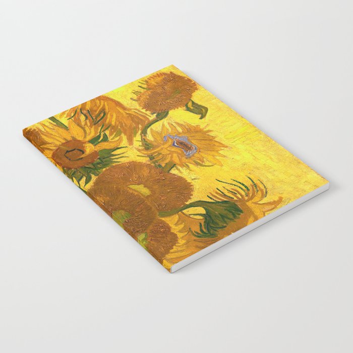 Vincent Van Gogh Fifteen Sunflowers In A Vase Notebook By