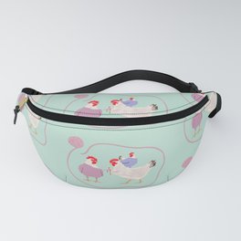 Chickens Knitting Fanny Pack