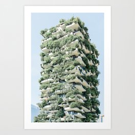 Bosco Verticale, Vertical Forest, Wall Decor, Architectural Print, Modern Building Art Print