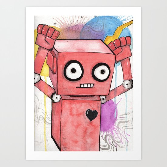 Robot Rage Art Print