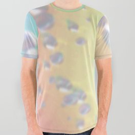 Reflective Raindrops All Over Graphic Tee