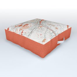 Gothenburg City Map of Sweden - Bohemian Outdoor Floor Cushion
