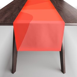 Abstract Organic Shapes in Red Table Runner