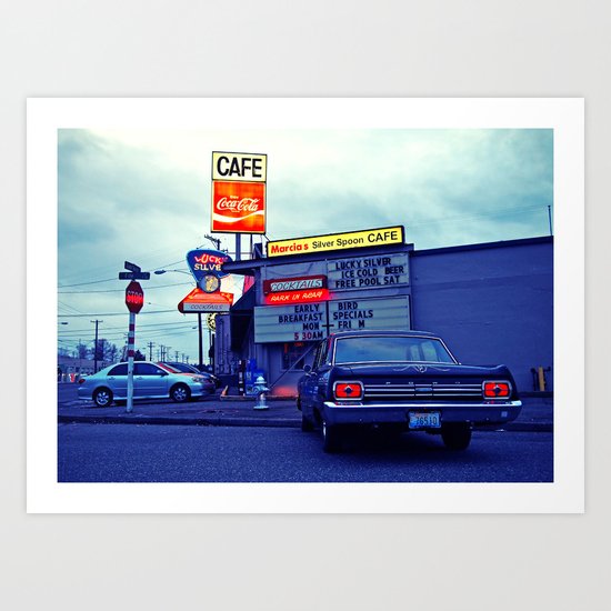 American cafe Art Print