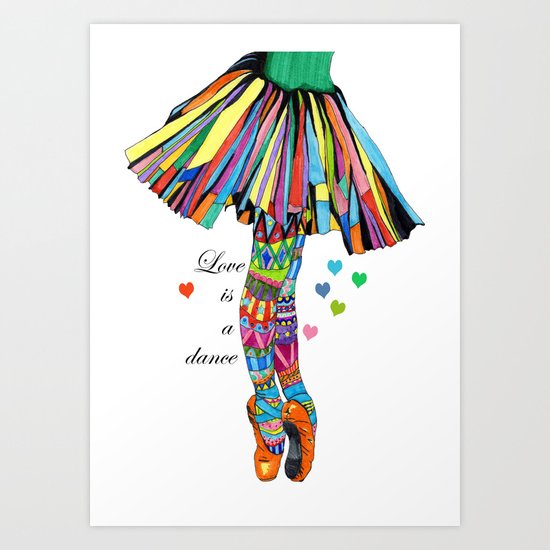 LOVE IS A DANCE Art Print