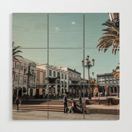 Spain Photography - Downtown In A City In Gran Canaria Wood Wall Art