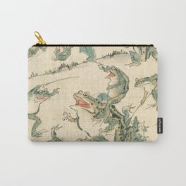 Battle Of The Frogs - Kawanabe Kyosai Carry-All Pouch