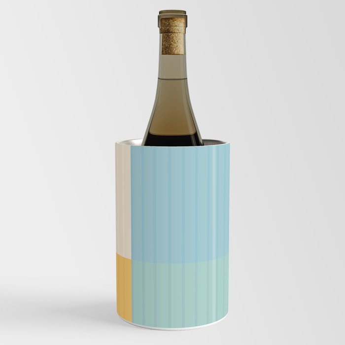 Color Block Line Abstract III Wine Chiller
