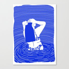 swimmer sea Canvas Print