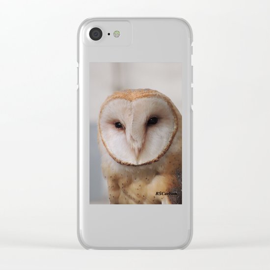 Barn Owl on Alert Clear iPhone Case