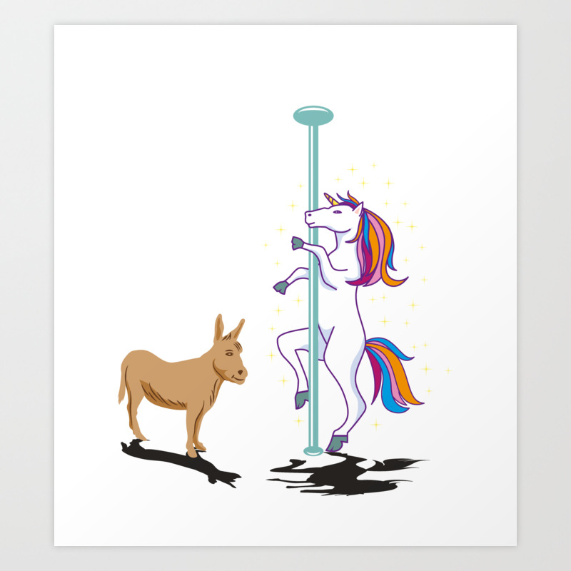 Unicorn Gift You Me I Lama Horse I Rainbow Art Print By