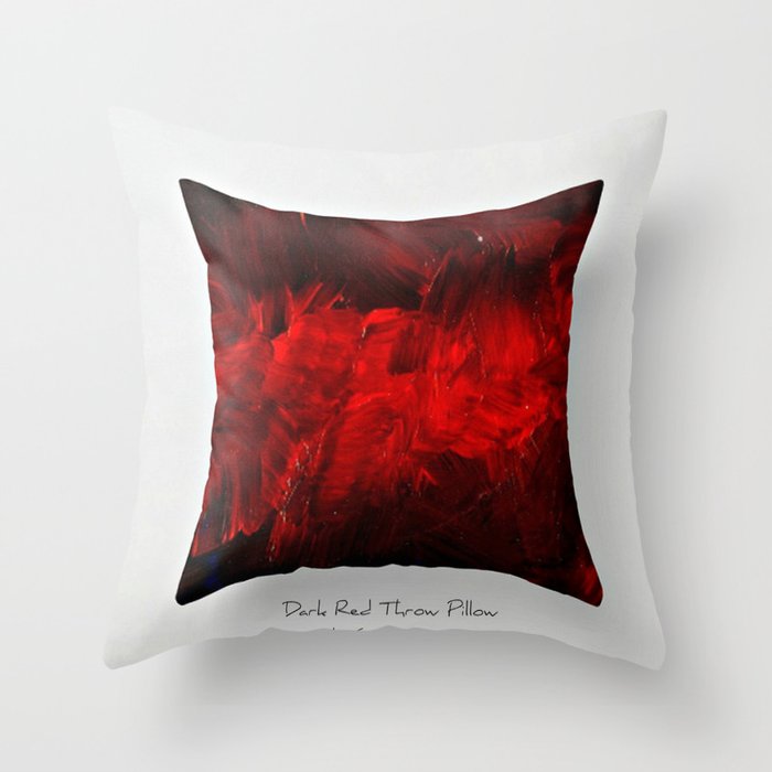 Dark Red Throw Pillow Art Print 3.0 postmodernism society6 art