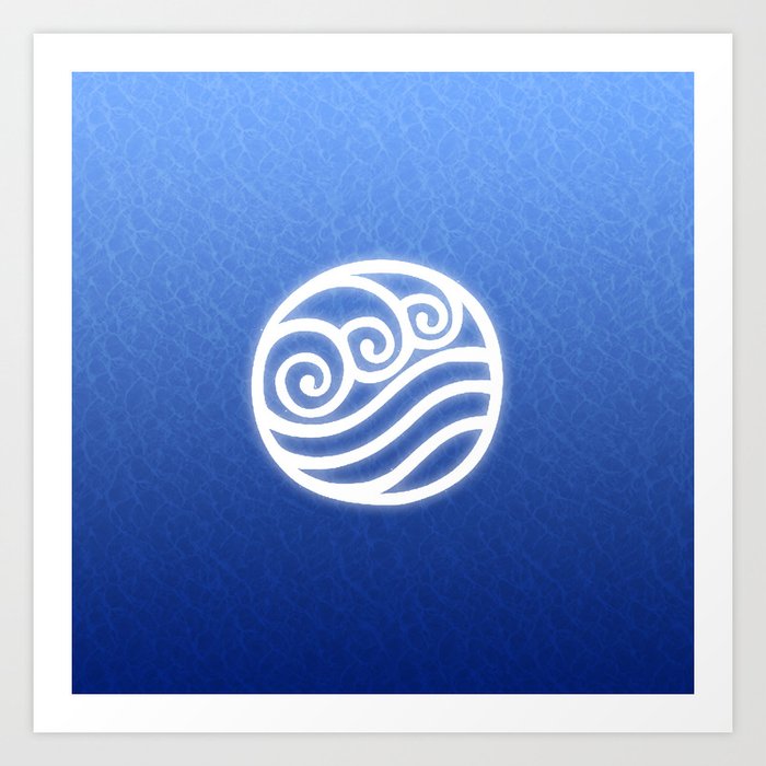 Avatar Water Bending Element Symbol Art Print