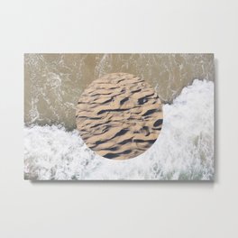 Sand On Ocean Metal Print