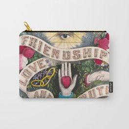 Friendship Love and Truth Vintage Illustration, 1874 Carry-All Pouch