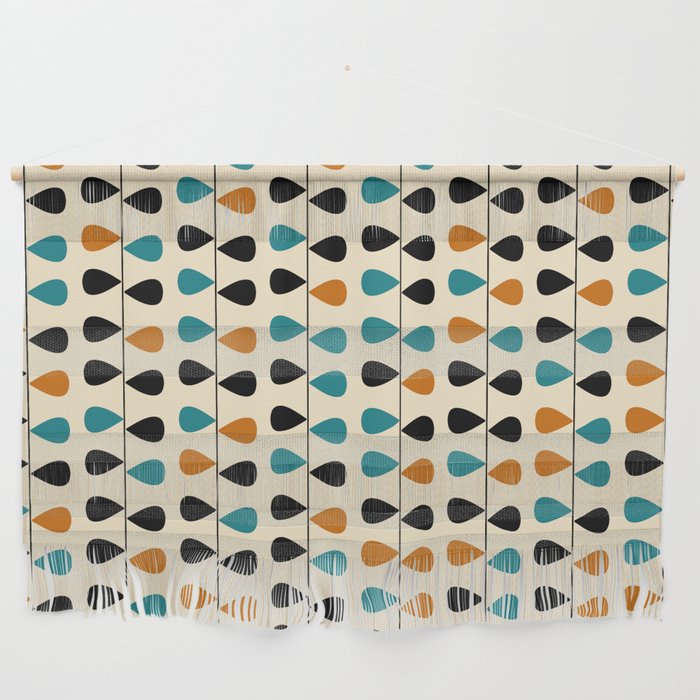 Colorful mid century plant decor 4 Wall Hanging