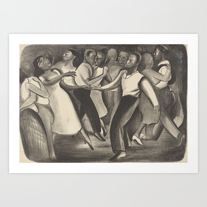 Harlem Street Dance Vintage Illustration Art Print